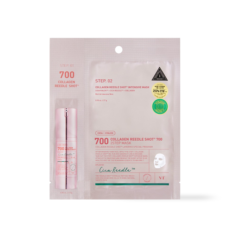 [VT Cosmetics] COLLAGEN Reedles Shot 700hL 2 STEP MASK-Luxiface.com
