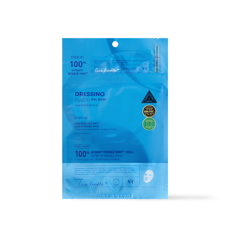 [VT Cosmetics] HYDROP Reedle Shot 100hl 2STEP Hydrogel Mask - 2Type-Luxiface.com