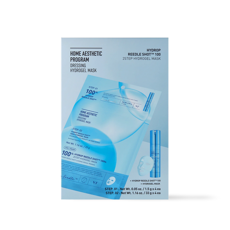 [VT Cosmetics] HYDROP Reedle Shot 100hl 2STEP Hydrogel Mask - 2Type-Luxiface.com