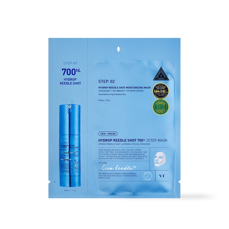 [VT Cosmetics] HYDROP Reedles Shot 700hL 2 STEP MASK-Luxiface.com