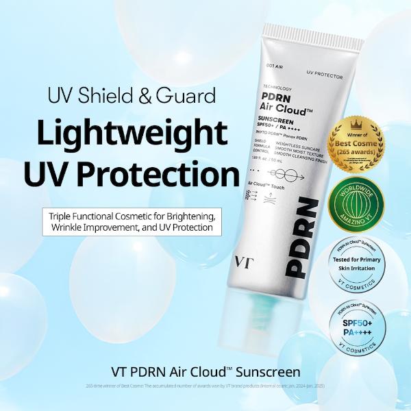 [VT Cosmetics] PDRN Air Cloud Sunscreen 50ml image 1