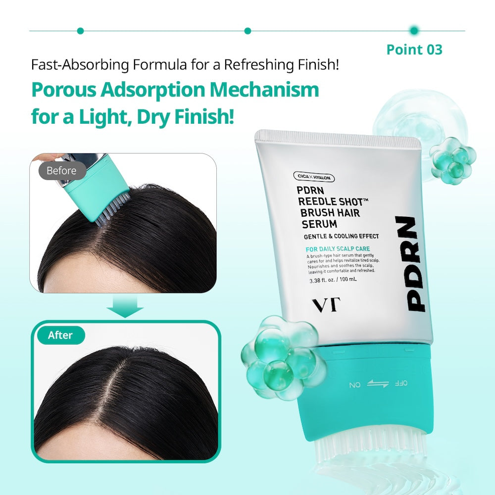 [VT Cosmetics] PDRN Reedle Shot Brush Hair Serum 100ml image 12