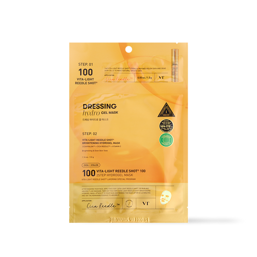 [VT Cosmetics] VITA-LIGHT Reedle Shot 100 2STEP Hydrogel Mask 1ea