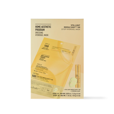 [VT Cosmetics] VITA-LIGHT Reedle Shot 100 2STEP Hydrogel Mask 4ea-Luxiface.com