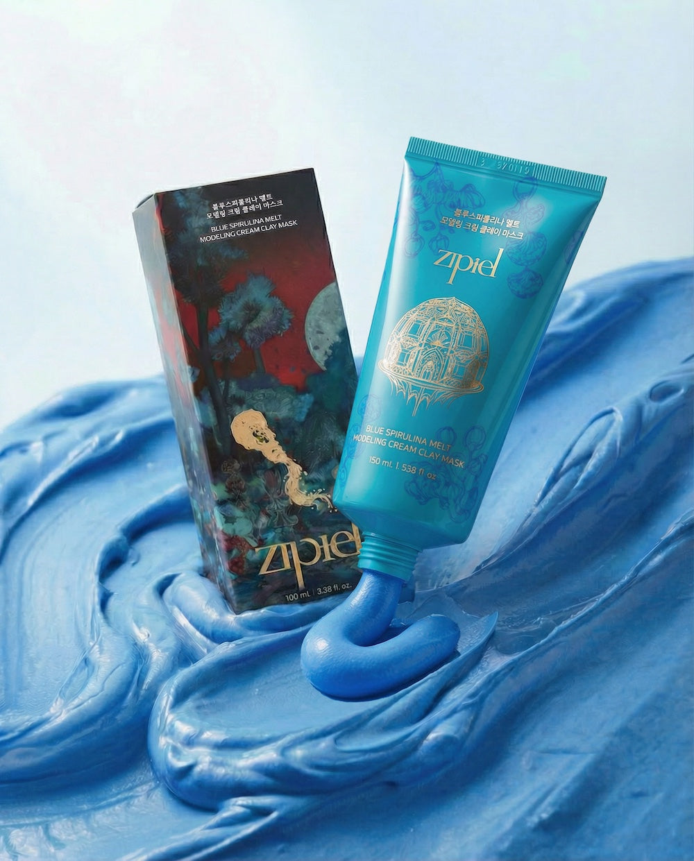 [zipiel] Blue Spirulina Melt Modeling Cream Clay Mask 100ml image 2